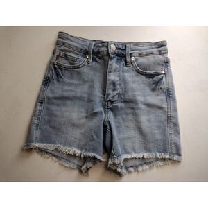 Judy Blue Womens Size S High Rise Frayed Hem Denim Shorts Light Wash